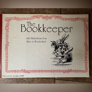 Vintage 1988 Alice in Wonderland Bookkeeper unused RARE illustrated